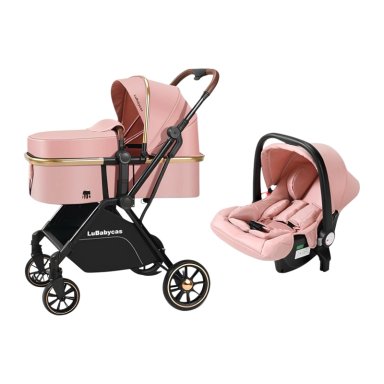 COCHE TRAVEL SYSTEM LUBABYCAS 0-4 AÑOS ALUMINIO ALVIN ROSADO - 1