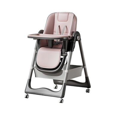 SILLA DE COMER RECLINABLE PLEGABLE LUBABYCAS ROSADA - 1