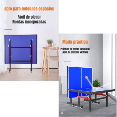 MESA DE PING PONG PROFESIONAL PLEGABLE ACCESORIOS LUBABYCAS - 6