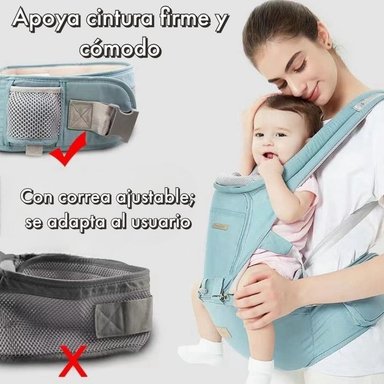 PORTABEBE  ERGONOMICO MULTIFUNCIONAL 3 EN 1 LUBABYCAS ROSADO - 8