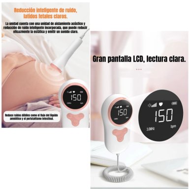 MONITOR FETAL DOPPLER LATIDOS CORAZON BEBE  GRIS LUBABYCAS - 5