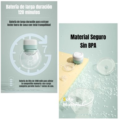 EXTRACTOR DE LECHE ELE CTRICO MANOS LIBRE W103 LUBABYCAS - 5