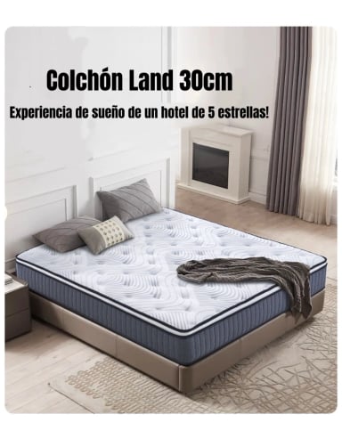COLCHON 2 PLAZAS COMPRIMIDO LAND POCKET 150X200X30CM - 2