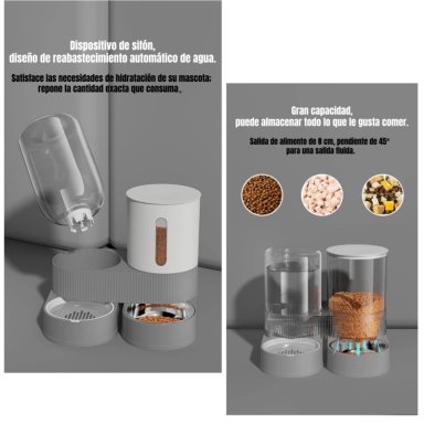DISPENSADOR 360 AUTOMATICO AGUA Y ALIMENTO 2 EN 1 LUBABYCAS - 4