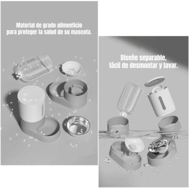 DISPENSADOR 360 AUTOMATICO AGUA Y ALIMENTO 2 EN 1 LUBABYCAS - 7