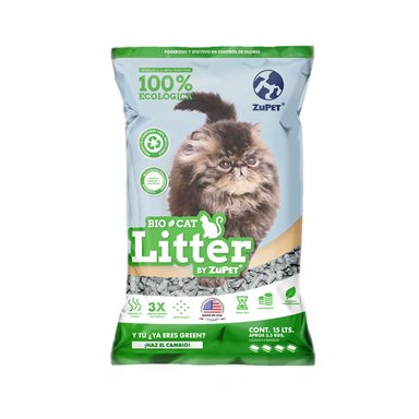 SUSTRATO CONEJOS COBAYOS ZUPET PAPEL SANITARIO BIO CAT LITTER 15 L - 1
