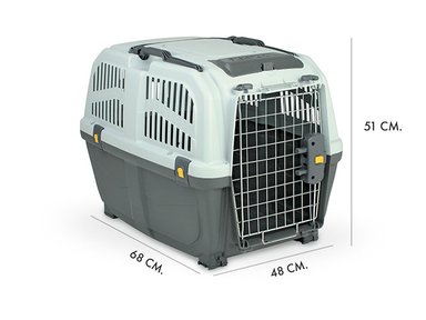 JAULA TRANSPORTADORA ACERO PERROS SKUDO 4 MPS 68 CM - 2