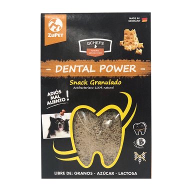 GOLOSINA SNACK PERROS ZUPET SABOR QUESO COTTAGE SÓLIDO 90 GR QCHEFS DENTAL POWER GRANULADO - 1
