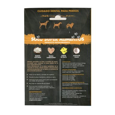 GOLOSINA SNACK PERROS ZUPET SABOR QUESO COTTAGE SÓLIDO 90 GR QCHEFS DENTAL POWER GRANULADO - 2