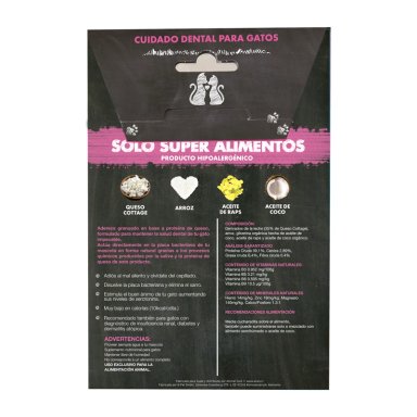 GOLOSINA SNACK GATOS ZUPET SABOR QUESO COTTAGE SÓLIDO 80 GR QCHEFS DENTAL FITNESS GRANULADO - 2
