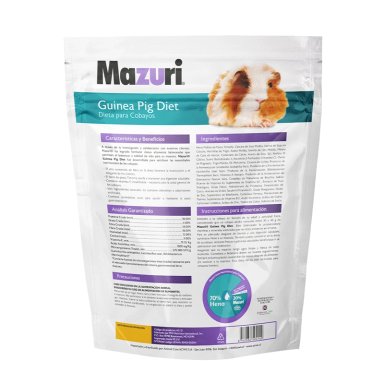 ALIMENTO SECO CONEJOS COBAYOS MAZURI 1 KG GUINEA TIMOTHY DIET - 2