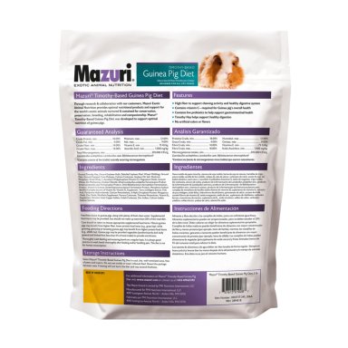 ALIMENTO SECO CONEJOS COBAYOS MAZURI 1 KG GUINEA TIMOTHY DIET - 5