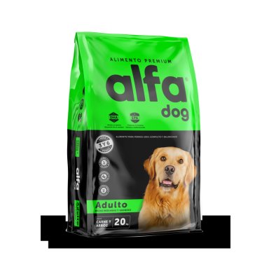 ALIMENTO SECO PERROS ADULTO ALFA DOG 20 KG PREMIUM - 1