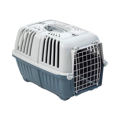 JAULA TRANSPORTE MASCOTAS PRATIKO METAL 1 AZUL OPACO MPS - 1