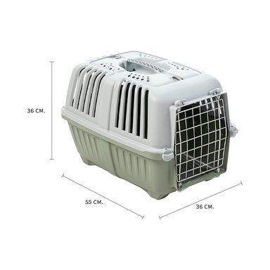 JAULA TRANSPORTE MASCOTAS PRATIKO METAL 2 VERDE OPACO MPS - 2