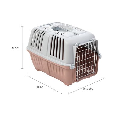 JAULA MPS TRANSPORTE MASCOTAS PRATIKO METAL 1 ROSA OPACO - 2
