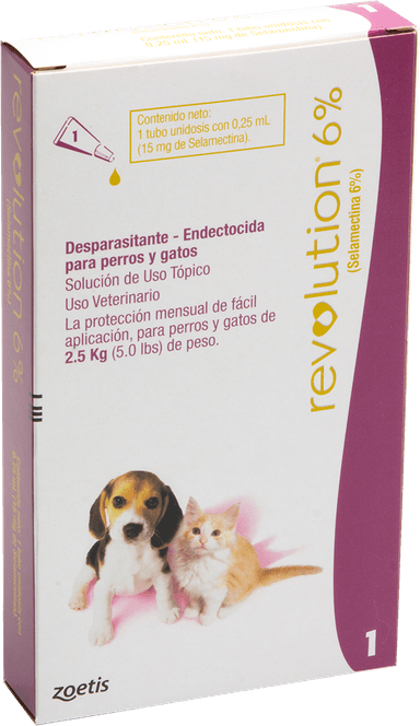 REVOLUTION 6% - 0.25 ML PERRO Y GATO (HASTA 2,5KG) - 1