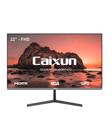 Monitor Oficina Caixun 22" FHD IPS 75 Hz VGA HDMI Negro C22X3F - 1