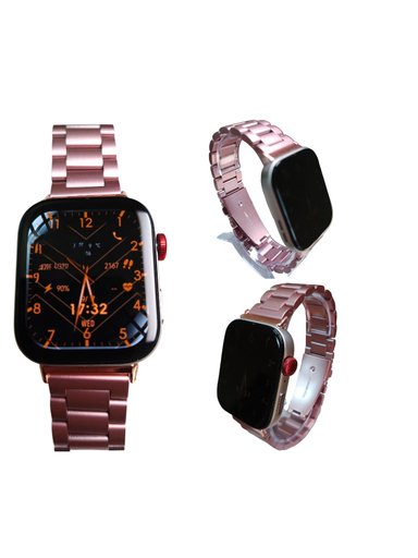 CORREA METAL COMPATIBLE HUAWEI WATCH FIT 3/4 /4 PRO ROSA - 2