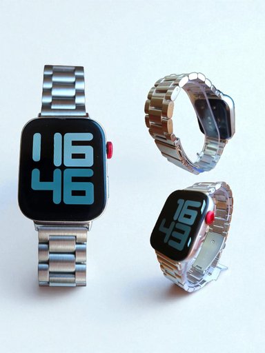 CORREA METAL COMPATIBLE HUAWEI WATCH FIT 3/4 /4 PRO PLATEADA - 2