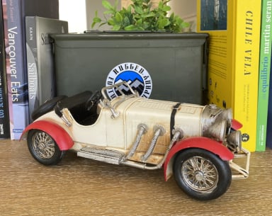 AUTO DE COLECCION A ESCALA,  MERCEDES ANTIGUO  DECORACIÓN VINTAGE. - 5