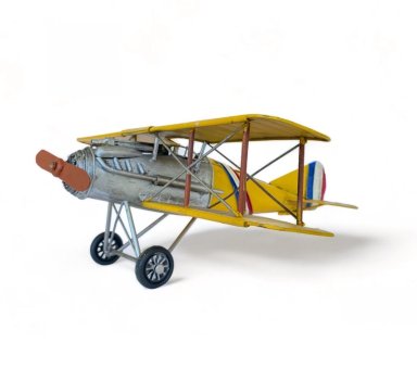 AVIÓN A ESCALA, BIPLANO DE COLECCIÓN, DECORACIÓN VINTAGE M. - 7