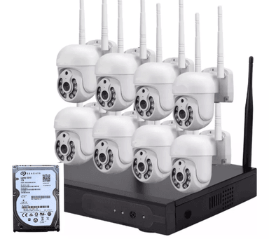 KIT 8 CÁMARAS PROFESIONAL IP AUDIO 355º COLORVU CON DISCO DURO  1 TERABYTE - 1