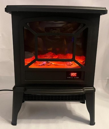 CHIMENEA ELÉCTRICA VINTAGE CONTROL REMOTO EFECTO LLAMA REAL - 1