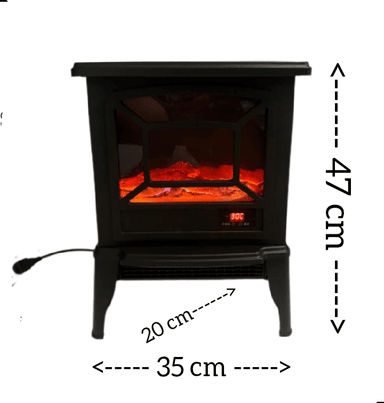 CHIMENEA ELÉCTRICA VINTAGE CONTROL REMOTO EFECTO LLAMA REAL - 3