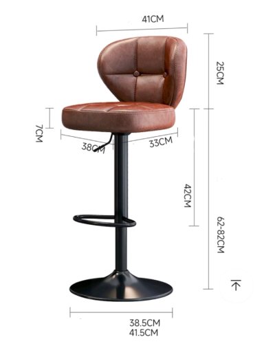 PACK SILLAS BAR  ALEX NORDIC TABURETE ECOCUERO CAFE - 3