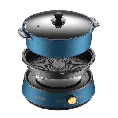 OLLA ELECTRICA VAPORERA 4L ANTIADHERENTE AZUL SK-2006 SOKANY' - 1