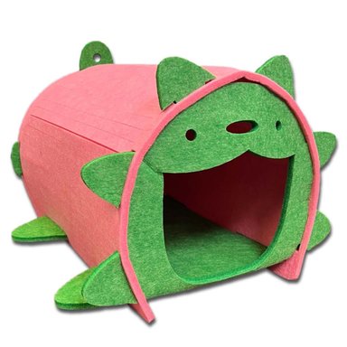 CASA GATO DE FIELTRO TIPO FLOR - 1