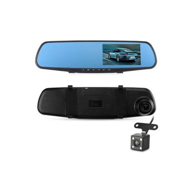 ESPEJO RETROVISOR TOTALUPGRATE CON CAMARA FRONTAL Y TRASERA HD CABLEADO - 1