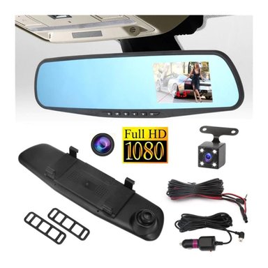 ESPEJO RETROVISOR TOTALUPGRATE CON CAMARA FRONTAL Y TRASERA HD CABLEADO - 2