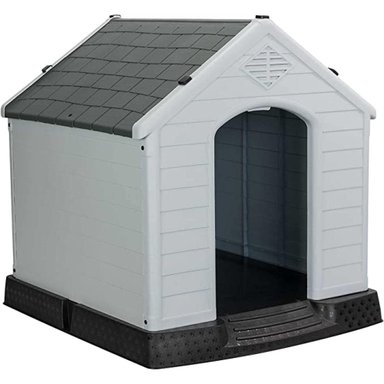 CASA PERRO PEQUEÑA PVC 72X14X67 CM GRIS - 1