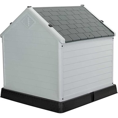 CASA PERRO PEQUEÑA PVC 72X14X67 CM GRIS - 3
