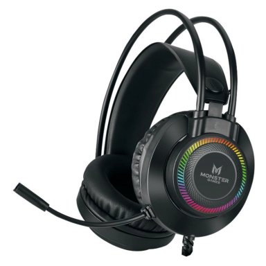 AUDÍFONOS GAMER MONSTER GAMES HEADSET USB RGB PS4 PC THROB CONECTOR JACK 3.5MM - 1