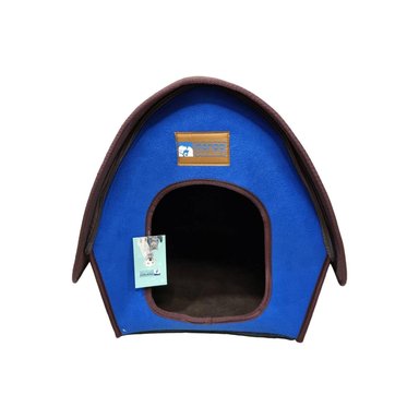 CASA PERROS GATOS TOTALUPGRATE CAMA PEQUEÑA COMODA PLEGABLE AZUL - 1