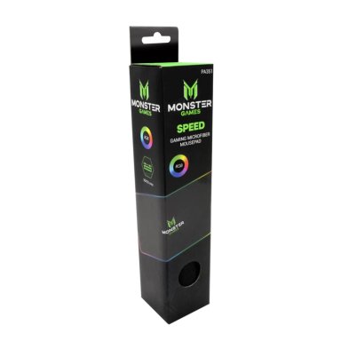 MOUSEPAD GAMER USB RGB 35X25CM NEGRO SPEED MONSTER GAMES - 3