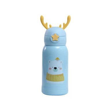 BOTELLA TOTALUPGRATE AGUA PORTÁTIL 500ML OSO KAWAII INFANTIL CELESTE - 1