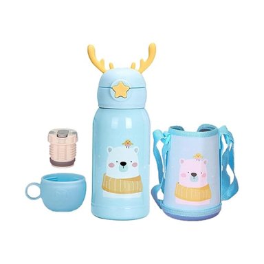 BOTELLA TOTALUPGRATE AGUA PORTÁTIL 500ML OSO KAWAII INFANTIL CELESTE - 2