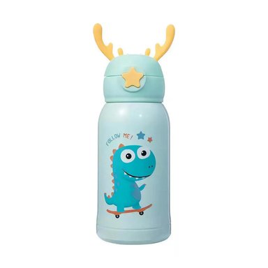 BOTELLA TOTALUPGRATE AGUA PORTÁTIL 500ML DINO KAWAII INFANTIL AZUL - 2
