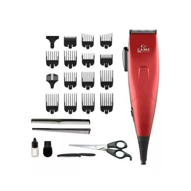 MÁQUINA CORTAPELO GAMA BARBA 24 ACCESORIOS ROJO GM562 3 VELOCIDADES - 3