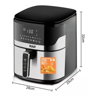 FREIDORA DE AIRE AIR FRYER 8300ML BASCULA GRAMERA R5375 RAF - 2