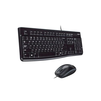 KIT TECLADO Y MOUSE USB ALAMBRICOS NEGRO MK120 - 2