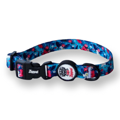 COLLAR PARA MASCOTAS DISEÑO BRANCHES BLUE - 1