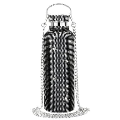 TERMO BOTELLA DE AGUA BRILLOS DIAMOND BLACK 750 ML - 1