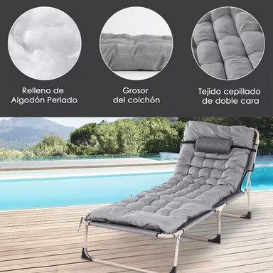 CAMA PORTÁTIL PLEGABLE CON COLCHÓN - 2