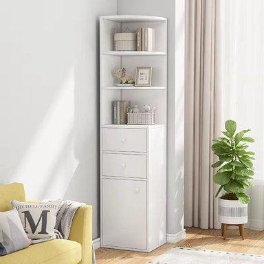 MUEBLE ESQUINERO MULTIFUNCIONAL CON REPISAS ESTANTE CAJONES 180X40X40 - 2