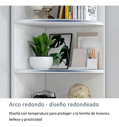 MUEBLE ESQUINERO MULTIFUNCIONAL CON REPISAS ESTANTE CAJONES 180X40X40 - 7
